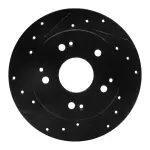 63359026L - : DFC Brake Rotor - Drilled and Slotted - Black for DYNAMIC FRICTION Image