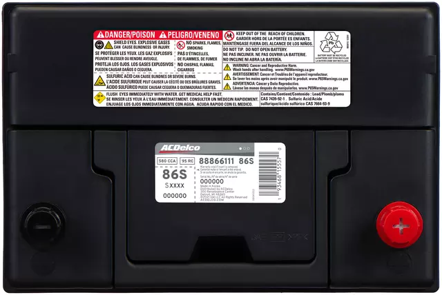 86S - Electrical, Charging and Starting: Battery for ACDelco Image