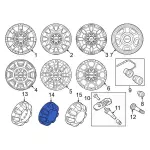 KC3Z1130B - : Wheel Cap for Ford: F-250 Super Duty, F-350 Super Duty Image