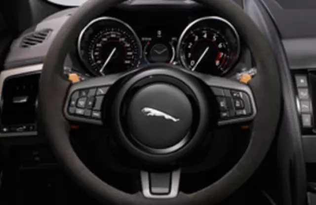 T2R16988PVJ - Interior: Steering Wheel, Suedecloth for Jaguar: F-Type Image