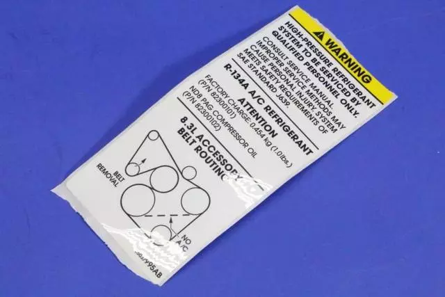 Belt Routing Label - Mopar (5037995AB)