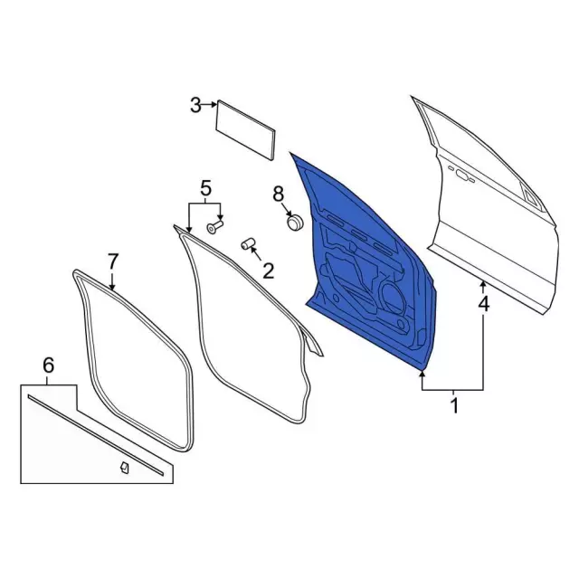 Door Shell - Ford (SL1Z-7820124-A)