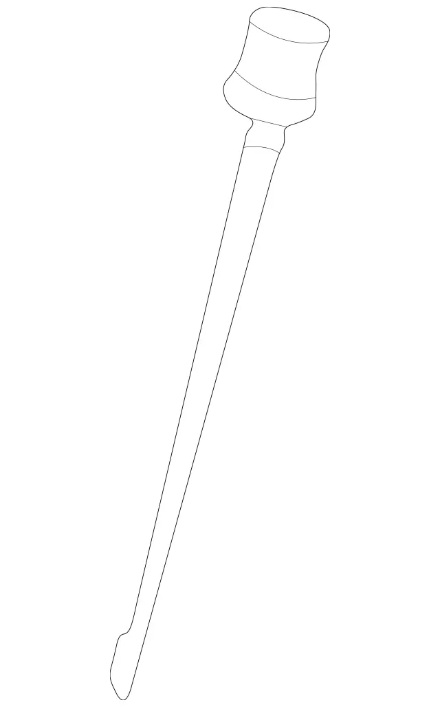 2013200259 - Springs, Suspension and Hydraulics: Oil Dipstick for Mercedes-Benz: 190E, 200, 200D, 260E, 280E, 300CE, 300D, 300E, 300SD, 300TD, 300TE, 400E, 400SE, 400SEL, 500E, 500SEC, 500SEL, 560SEC, 560SEL, 600SEL, C220, C230, C280, E420, E430, S420 Image image