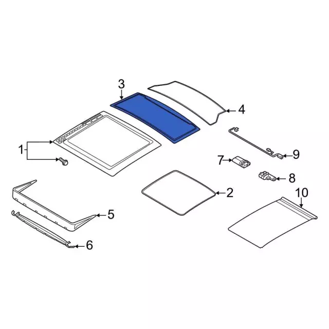 LJ6Z54500A18B - Body: Rear Glass for Ford: Escape Image