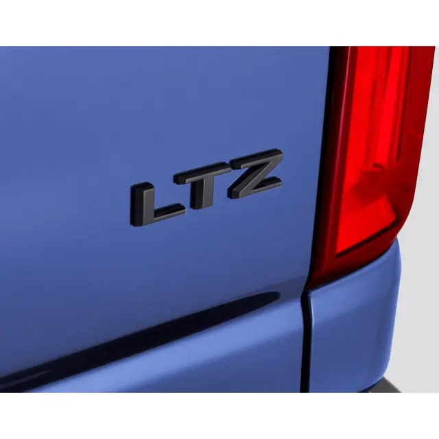 86539780 - Exterior: Exterior Emblem, Silverado LTZ, Black for GM Image
