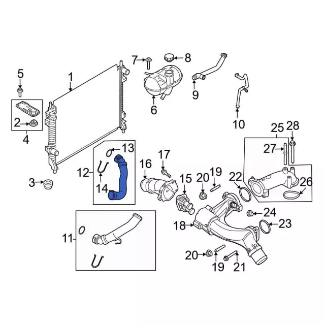 Radiator Coolant Hose - Ford (KR3Z-8A505-C)