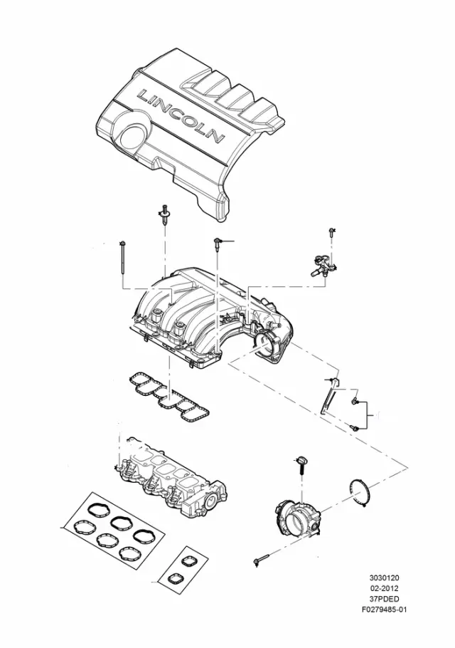 BT4Z6N958B - Engine: Engine Cover Stud for Ford Image