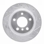63131111R - : DFC Brake Rotor - Drilled and Slotted - Silver for DYNAMIC FRICTION Image