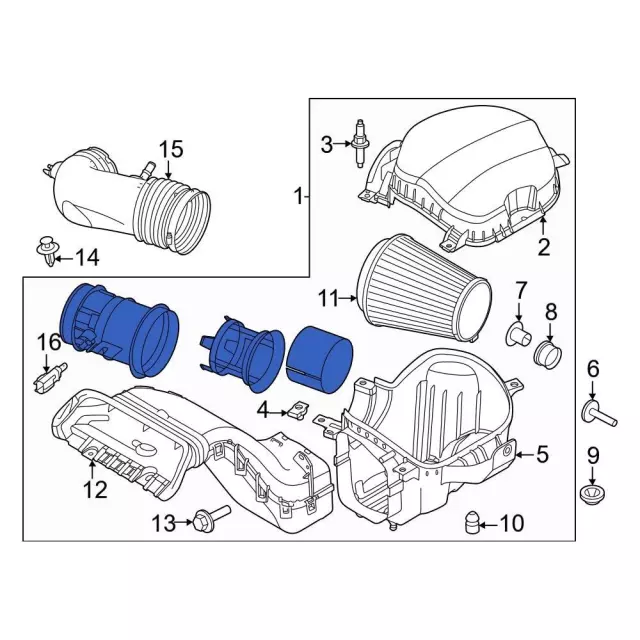 NL3Z9600B - : Air Cleaner Assembly for Ford Image