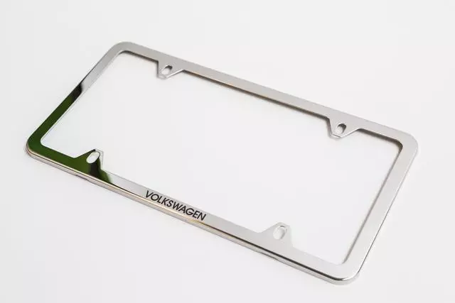 2014-2025 Volkswagen - License Plate Frame, Slim With Logo - Volkswagen (000-071-801-AB-5R5)