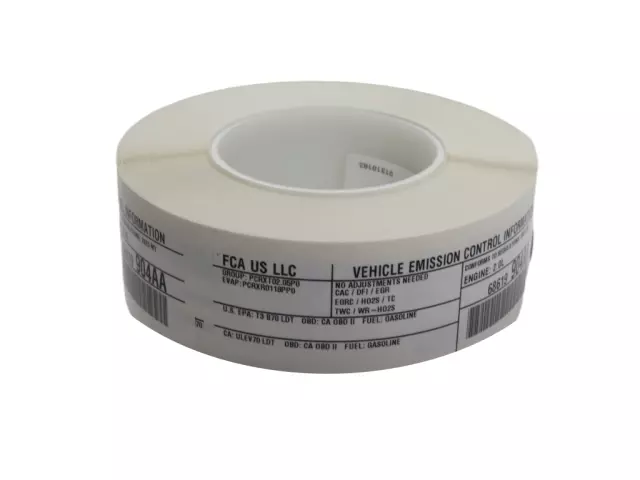 68619904AA - : Vehicle Emission Control Information Label for Mopar Image