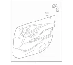 29072000019H15 - Body: Door Trim Panel for Mercedes-Benz Image