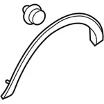 KK3Z61280K97AA - Body: Wheel Opening Molding for Ford: E-Transit, Transit-150, Transit-250, Transit-350, Transit-350 HD Image