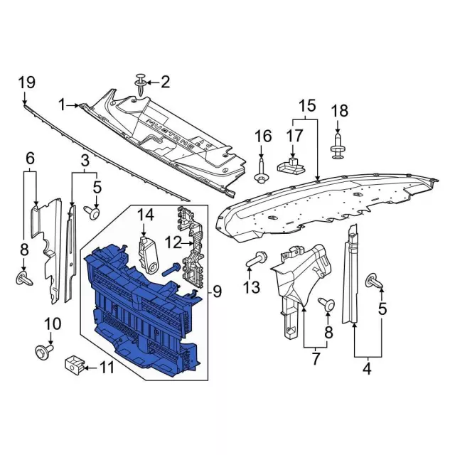 PR3Z8475D - : Shutter Assembly for Ford: Mustang Image