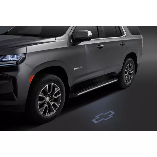 2019-2025 GMC Sierra Chevrolet Silverado Tahoe Yukon Exterior Rearview Mirror Puddle Light Kit w/ Bowtie Logo Projection Set Of 2 - GM (84408372)