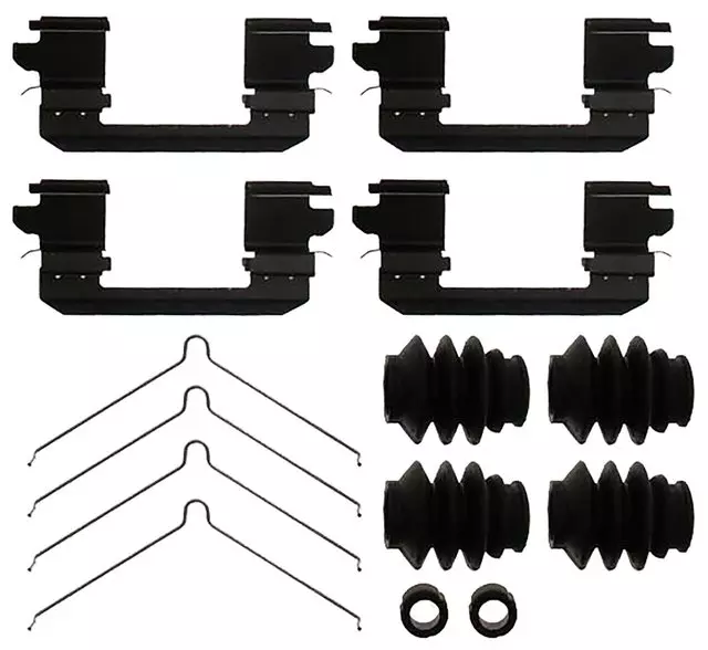 19391108 - : Front Disc Brake Hardware Kit with Springs, Clips, Boots, and Bushings for GM Image