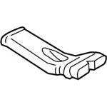 DS7Z19B680K - Body: Outer Duct for Ford: Fusion, Police Responder Hybrid, SSV Plug-In Hybrid | Lincoln: MKZ Image