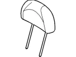 AE6Z78611A08FA - Body: Headrest, Center for Mercury: Mariner Image