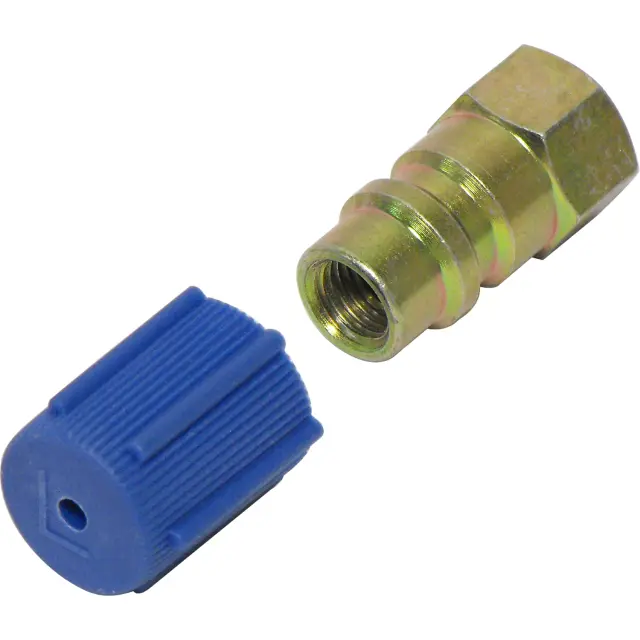 FT7609SBC - : A/C Service Valve Fitting -- Steel Straight Screw-on Service Port Fitting for UAC Image