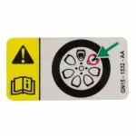 GN1Z1532C - Body: Spare Tire Label for Ford: EcoSport Image