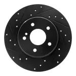 63363037L - : DFC Brake Rotor - Drilled and Slotted - Black for DYNAMIC FRICTION Image