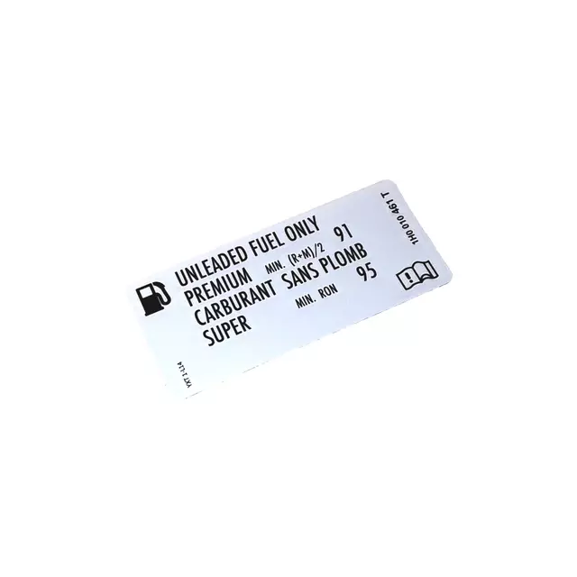 1H0010461T - Body: Fuel Label for Volkswagen: GTI, Jetta Image