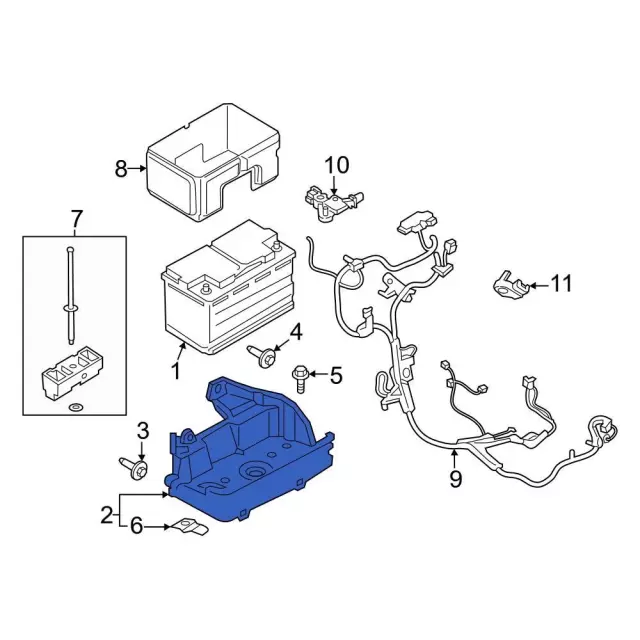 ML1Z10732C - : Tray Assembly Battery for Ford: Expedition | Lincoln: Navigator Image