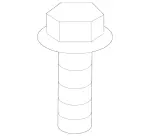 109906804 - : Flat Head Screw for Mercedes-Benz: GL350, GL450, GL550, GL63 AMG, GLE300d, GLE350, GLE400, GLE43 AMG, GLE450, GLE450 AMG, GLE450e, GLE53 AMG, GLE550e, GLE580, GLE63 AMG, GLE63 AMG S, GLS350d, GLS450, GLS550, GLS580, GLS63 AMG, Maybach GLS600, ML250, ML350, ML400, ML550, ML63 AMG Image