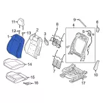 JR3Z7664417BB - Body: Seat Back Cover for Ford: Mustang Image
