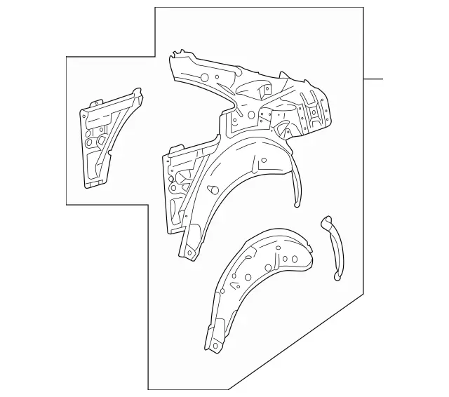 2096303001 - Body: Inner Panel Assembly for Mercedes-Benz Image