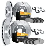 721440023 - : DFC Brake Rotor - Drilled &amp; Slotted - Silver- HD Brake Pad - Hardware for DYNAMIC FRICTION Image