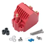22742 - : Max-Fire Ignition Universal High Output Dome Style Ignition Coil in Red Finish for Edelbrock Image