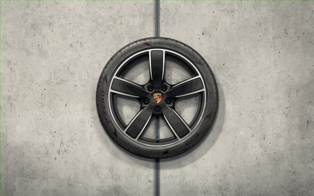 98204460214 - Wheels: 2023 Porsche - 20-Inch Carrera Sport Summer Wheel-And-Tire for Porsche: 718 Boxster, 718 Cayman Image