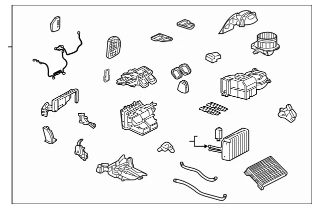 2308300260 - Heating and Ventilation: Heater Box for Mercedes-Benz: SL500, SL55 AMG, SL550, SL600, SL63 AMG, SL65 AMG Image image