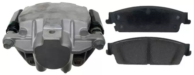 19322763 - : Rear Passenger Side Disc Brake Caliper Assembly with Semi-Metallic Pads (Loaded Police), Remanufactured for GM Image