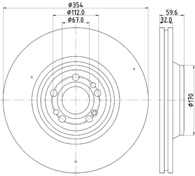 355132221 - : Disc Brake Rotor for Hella Pagid Image