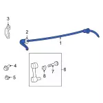 7E5Z5A772A - Suspension: Stabilizer Bar for Ford: Fusion | Lincoln: MKZ | Mercury: Milan Image