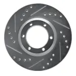 63137006L - : DFC Brake Rotor - Drilled and Slotted - Silver for DYNAMIC FRICTION Image