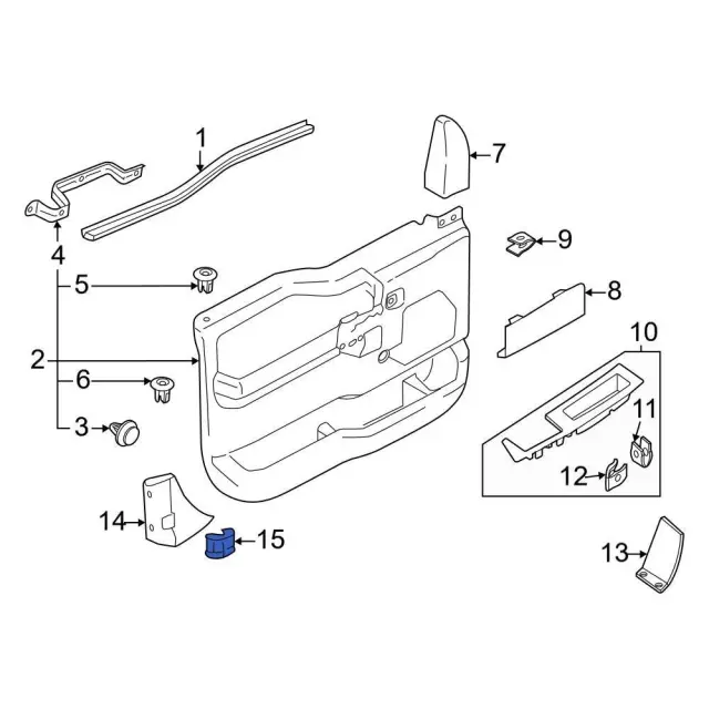 ML3Z16237W25AB - Body: Reflector for Ford: F-150, F-250 Super Duty, F-350 Super Duty, F-450 Super Duty Image