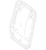16691001037M64 - Body: Seat Back Panel for Mercedes-Benz Image