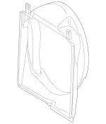 2025053555 - Radiator: Fan Shroud for Mercedes-Benz: C230, C280, SLK230 Image