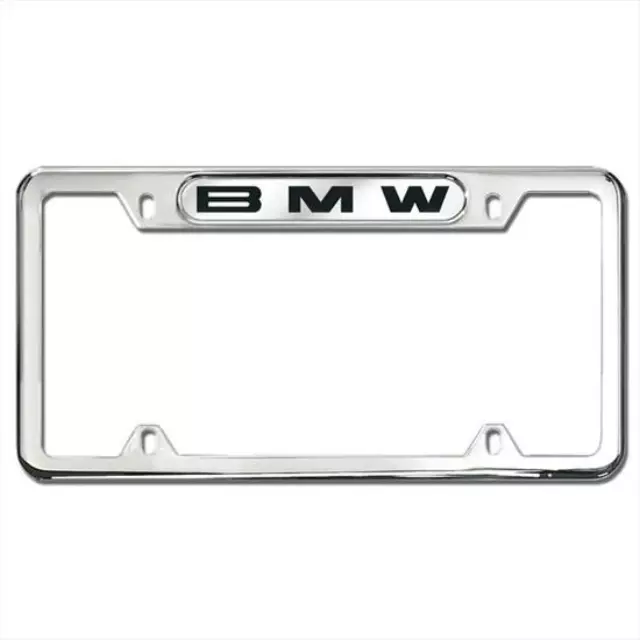 82120439683 - Exterior: License Plate Frame for BMW: 128i, 135i, 135is, 228i, 228i xDrive, 230i, 230i xDrive, 320i, 320i xDrive, 328d, 328d xDrive, 328i, 328i xDrive, 330e, 330i, 330i GT xDrive, 330i xDrive, 335d, 335i, 335i GT xDrive, 335i xDrive, 335is, 340i, 340i GT xDrive, 340i xDrive, 428i, 428i xDrive, 430i, 430i xDrive, 435i, 435i xDrive, 440i, 440i xDrive, 528i, 528i xDrive, 530i, 530i xDrive, 535d, 535d xDrive, 535i, 535i GT, 535i GT xDrive, 535i xDrive, 540d xDrive, 540i, 540i xDrive, 550i, 550i GT xDrive, 550i xDrive, 640i, 640i Gran Coupe, 640i xDrive, 640i xDrive Gran Coupe, 640i xDrive Gran Turismo, 650i, 650i Gran Coupe, 650i xDrive, 650i xDrive Gran Coupe, 740e xDrive, 740i, 740i xDrive, 740Li, 740Li xDrive, 750i, 750i xDrive, 750Li, 750Li xDrive, 760Li, 840i, Alpina B6 xDrive Gran Coupe, Alpina B7, M2, M235i, M235i xDrive, M240i, M240i xDrive, M3, M340i, M4, M5, M550i xDrive, M6, M6 Gran Coupe, M760i xDrive, M8, X1, X2, X3, X4, X5, X6, X7, Z4 Image
