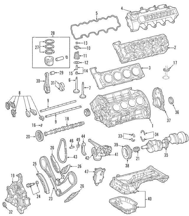 112997024665 - Engine: Rear Main Seal for Mercedes-Benz Image