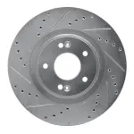 63103053L - : DFC Brake Rotor - Drilled and Slotted - Silver for DYNAMIC FRICTION Image