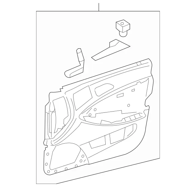 21972089623D02 - Body: Door Trim Panel for Mercedes-Benz Image