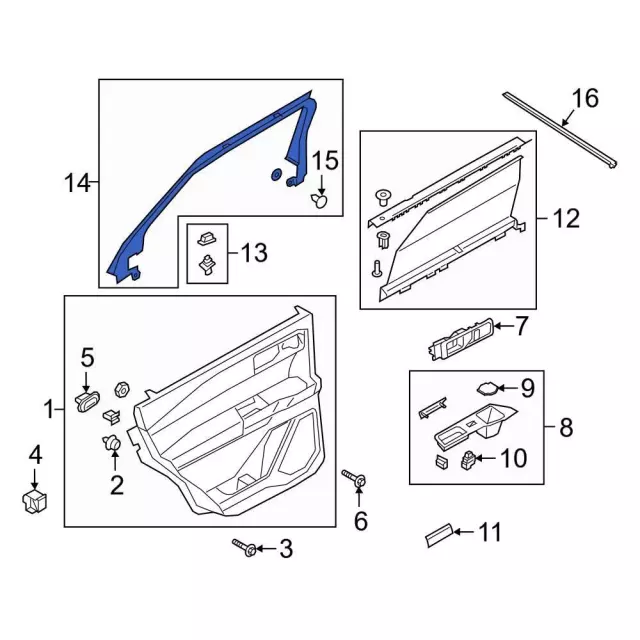 LB5Z7851752AA - : Window Molding for Ford: Explorer, Police Interceptor Utility Image