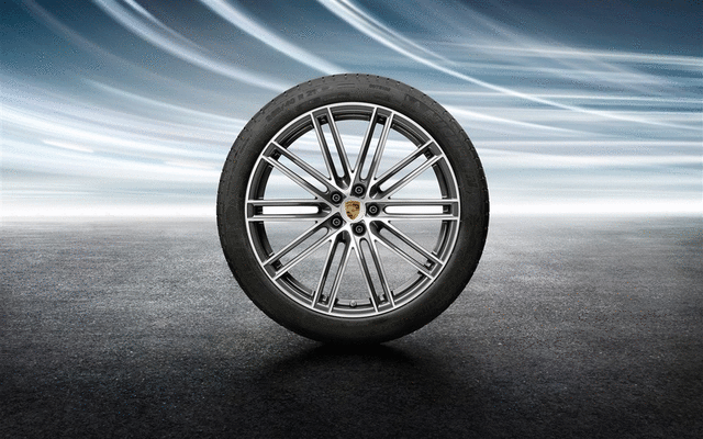 95B044665M - Wheels: 2019-2022 Porsche Macan - 21-Inch 911 Turbo Design Summer Wheel-And-Tire for Porsche: Macan Image