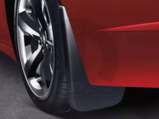 82212244 - : 2011-2014 Dodge Charger BLACK REAR MOLDED SPLASH GUARDS SET OF 2 OEM NEW MOPAR for Mopar Image