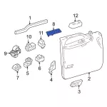 7C3Z14524MA - Body: Switch Bezel for Ford: F-250 Super Duty, F-350 Super Duty, F-450 Super Duty Image