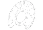 1664230320 - : Brake Cover Plate for Mercedes-Benz: GL350, GL450, GL550, GL63 AMG, GLE300d, GLE350, GLE400, GLE43 AMG, GLE450 AMG, GLE550e, GLE63 AMG, GLE63 AMG S, GLS350d, GLS450, GLS550, GLS63 AMG, ML250, ML350, ML400, ML550, ML63 AMG Image